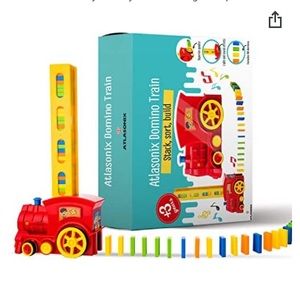 Atlasonix Domino Train Set - 80 Pcs. Fun and Colorful Train